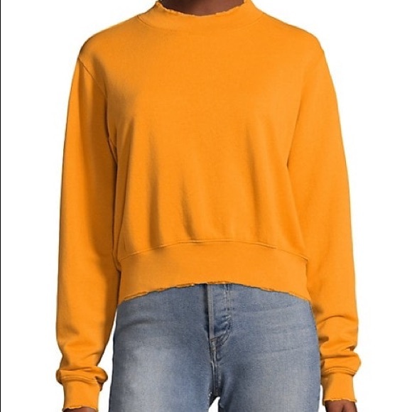 Cotton Citizen orange cropped sweatshirt small - Picture 1 of 2